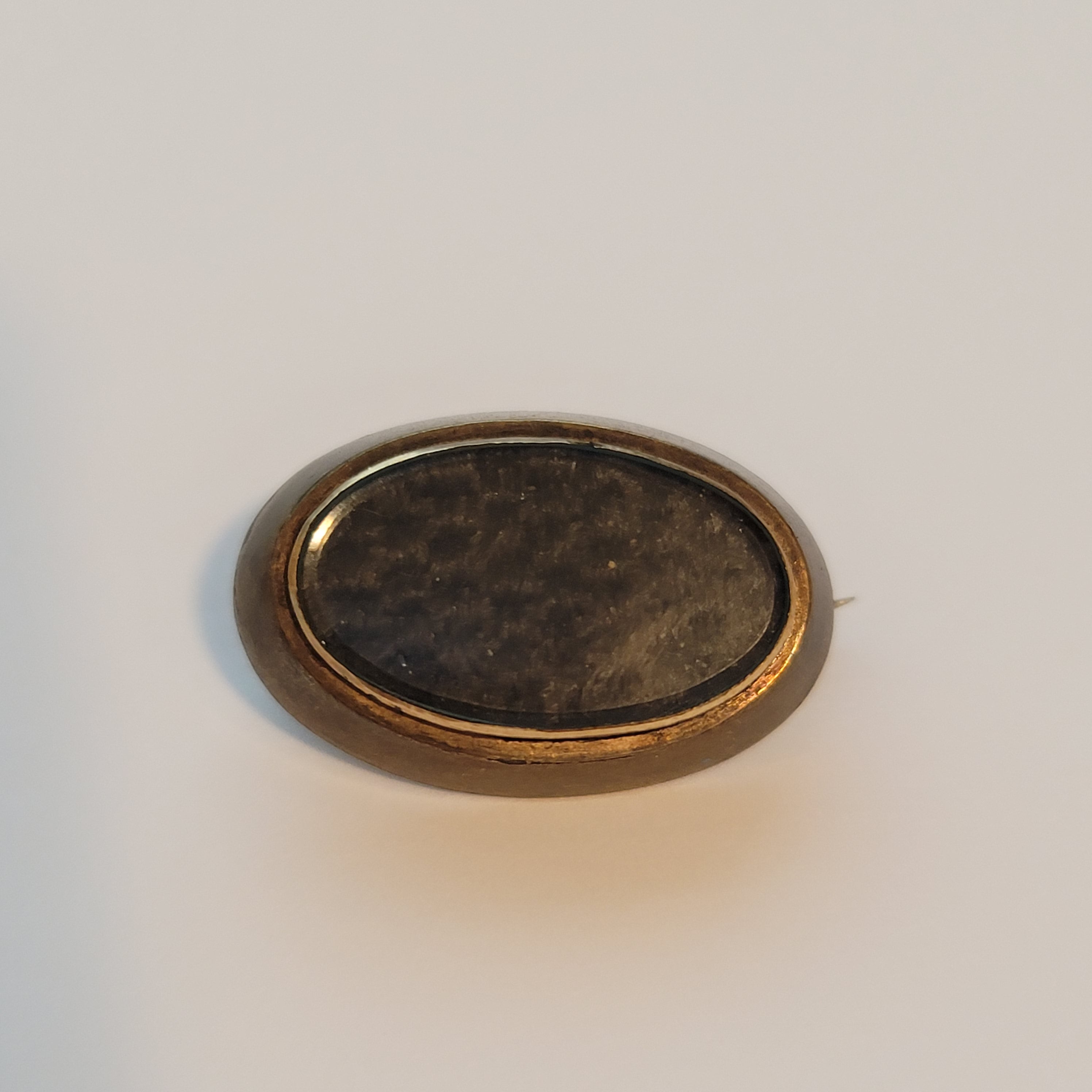 Antique Victorian Mourning Oval Brooch