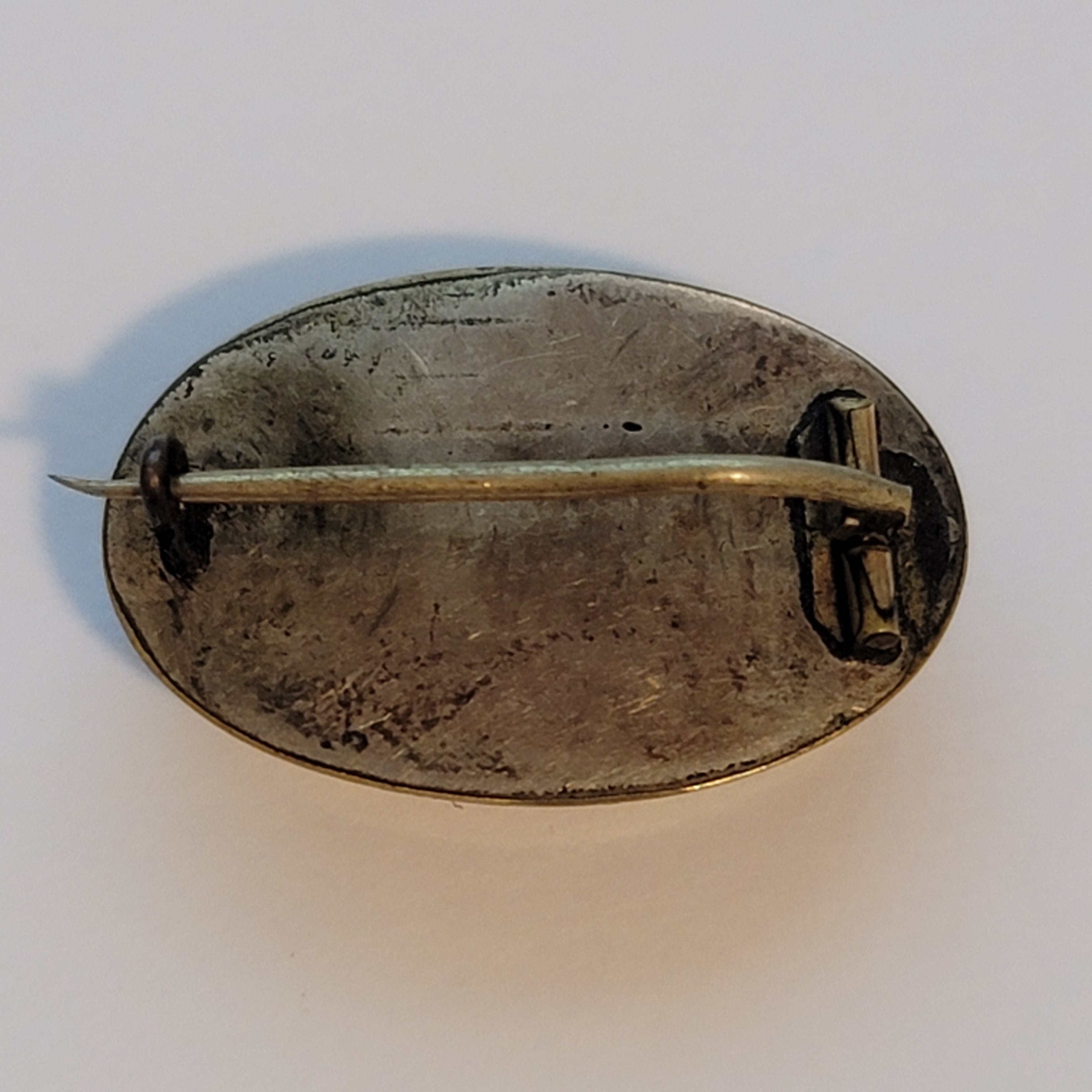Antique Victorian Mourning Oval Brooch