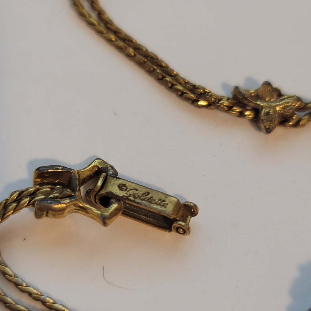 Vintage Goldette Victorian Revival Slide Bracelet