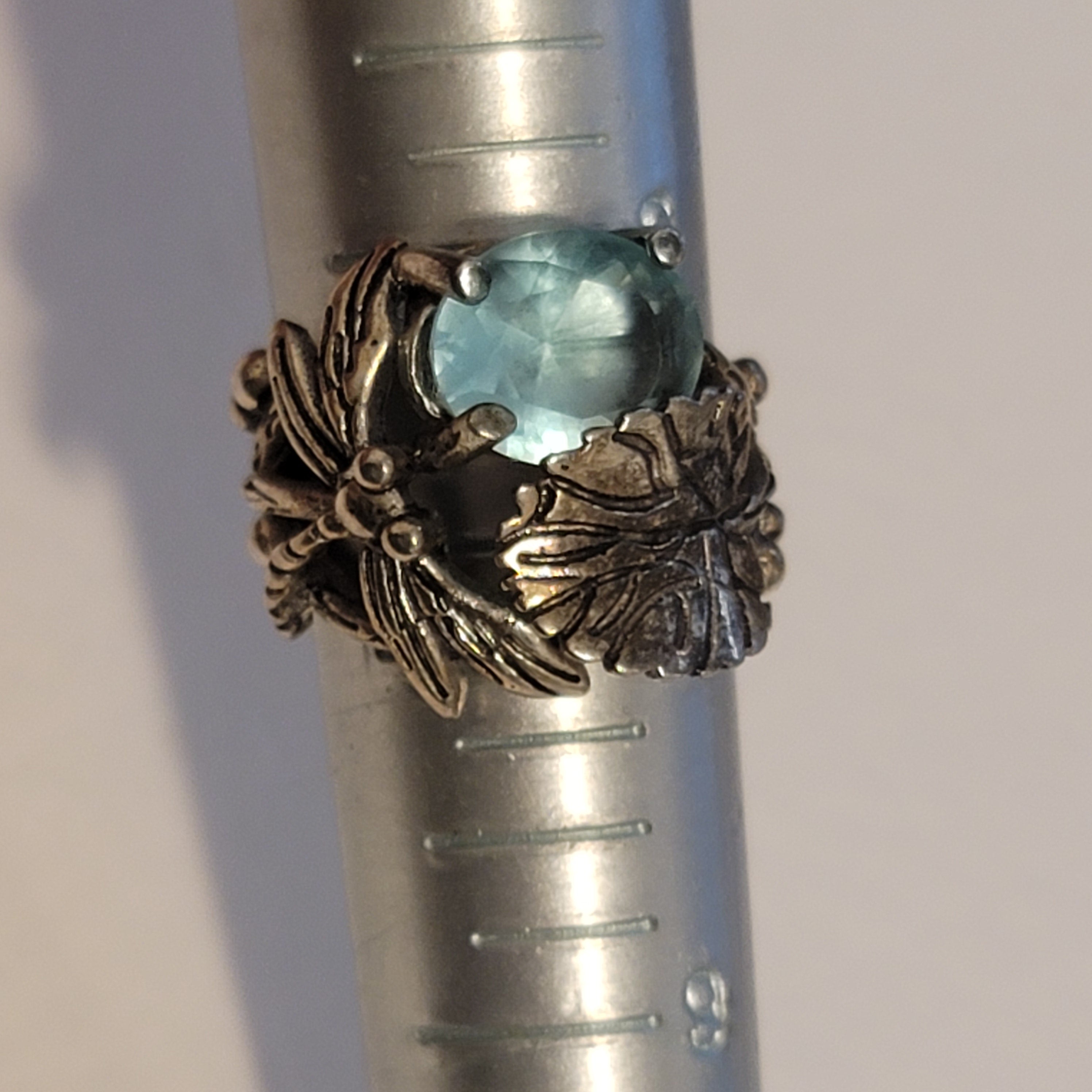 Silver Tone Dragonfly Ring