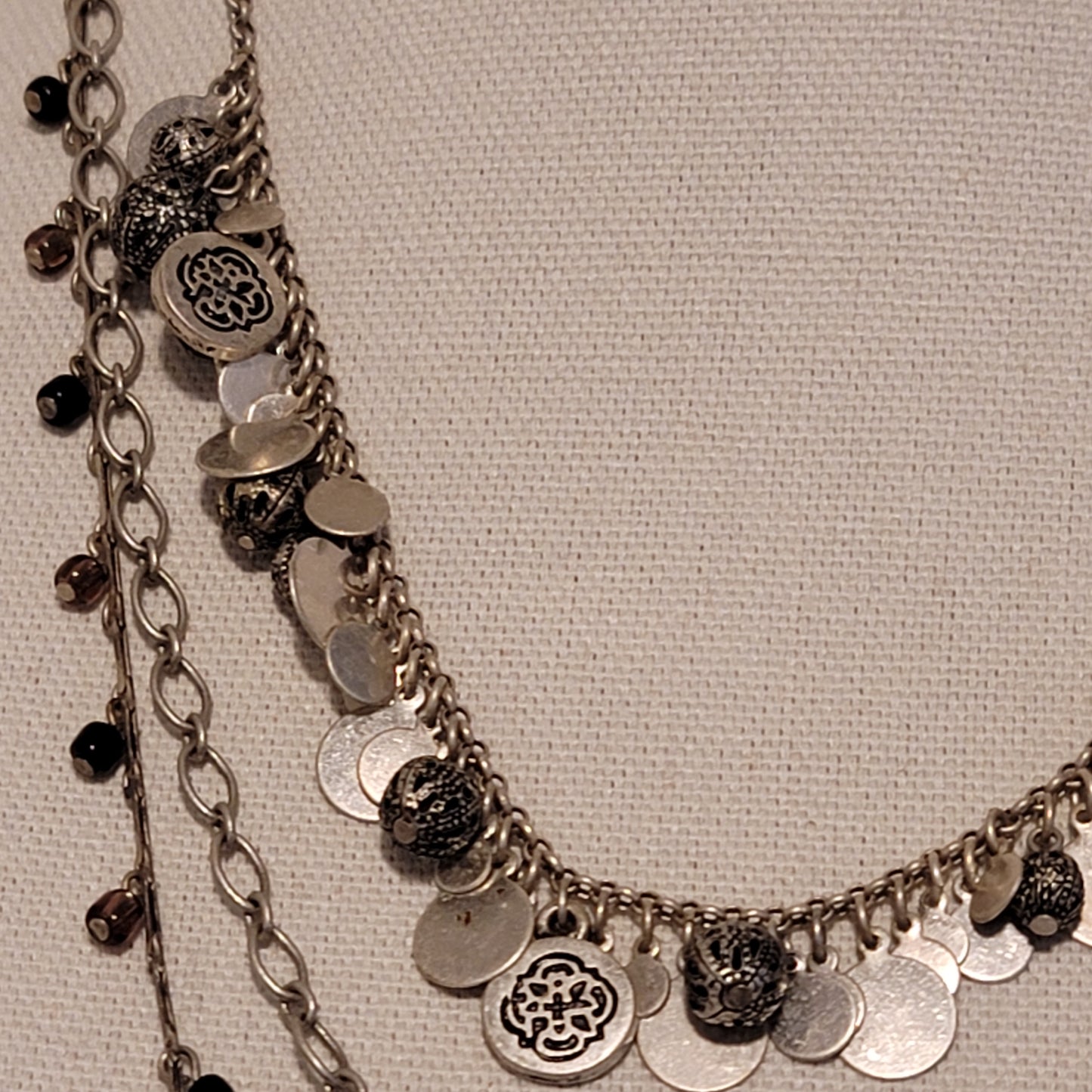 Silver Tone Multi-Strand Necklace
