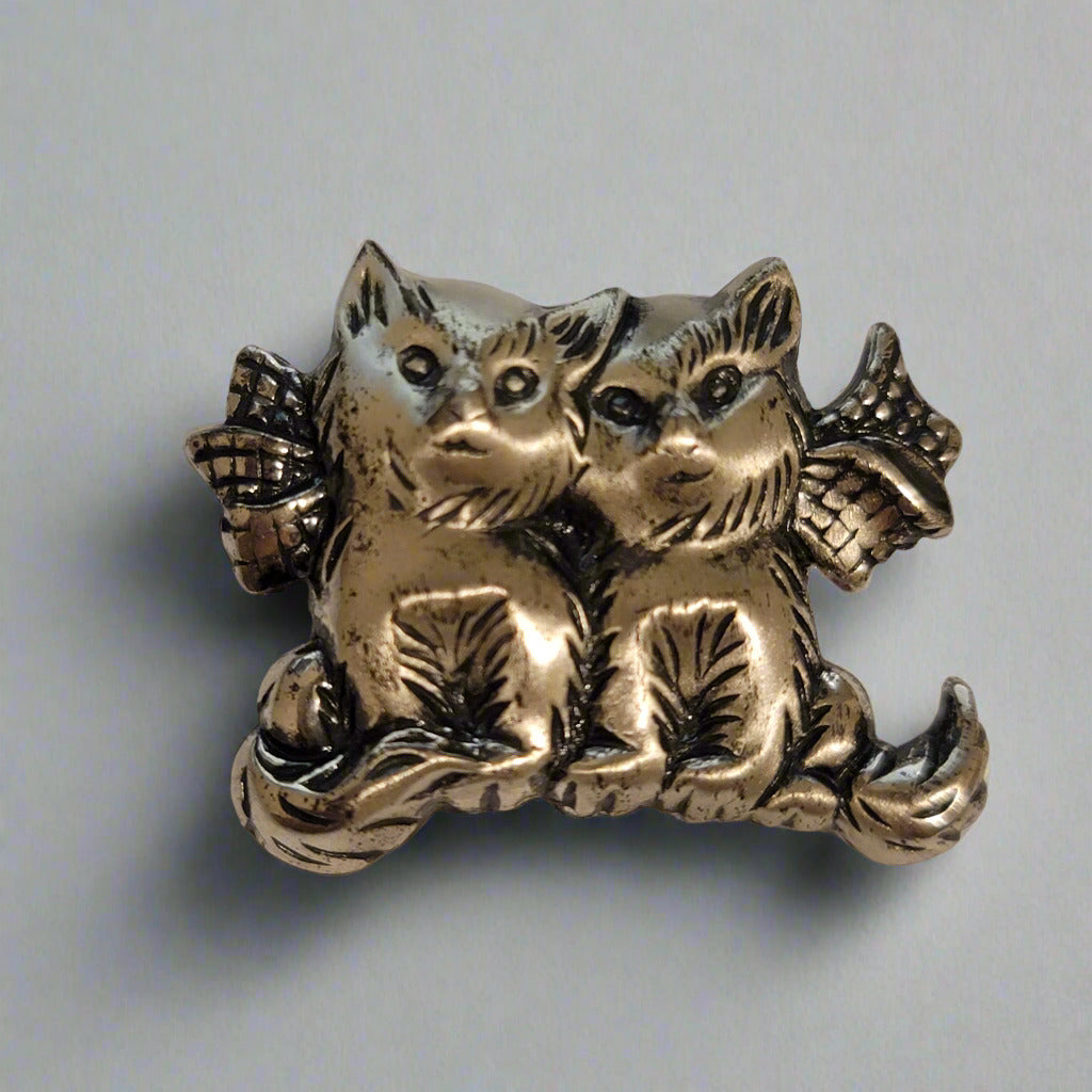 Sterling Silver Cat Brooch