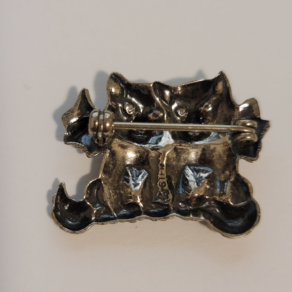 Sterling Silver Cat Brooch