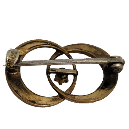 Vintage PSCO Opal Interlocking Brooch