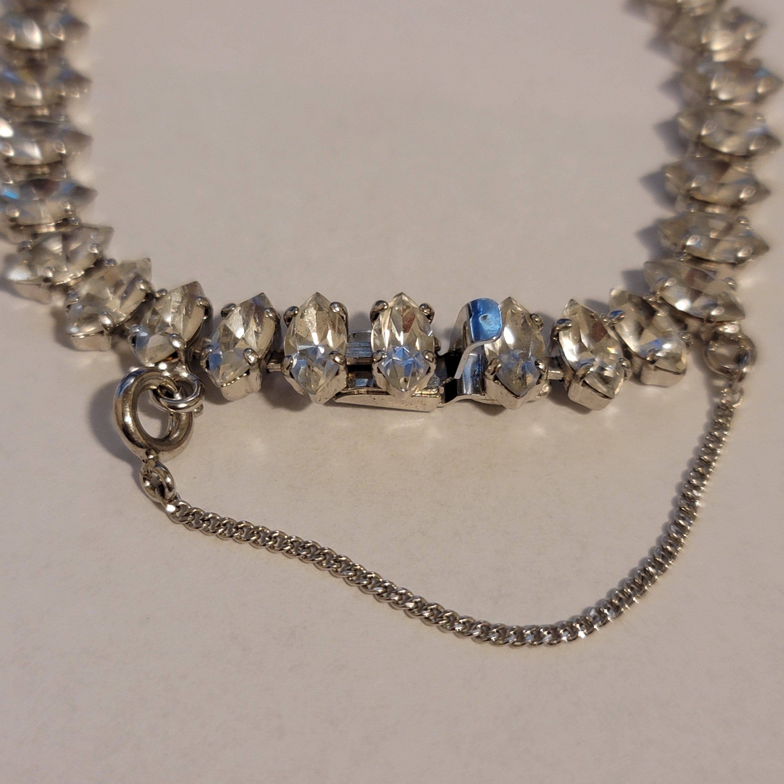 Silver Vintage Rhinestone Bracelet