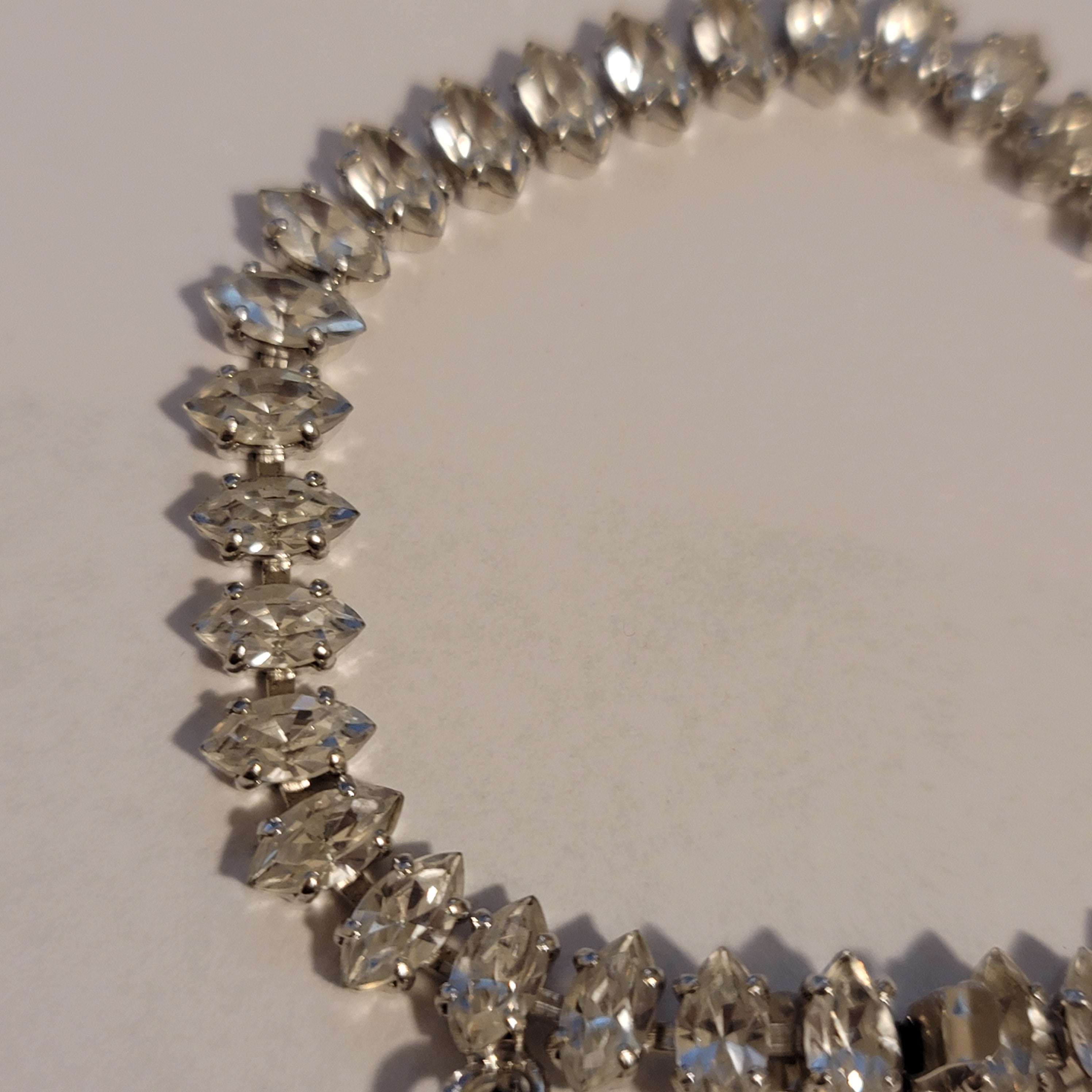 Silver Vintage Rhinestone Bracelet