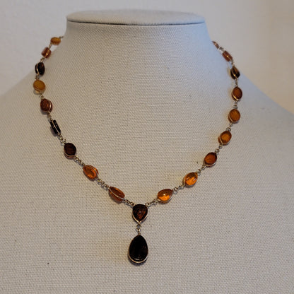 Wire Wrapped Amber Necklace