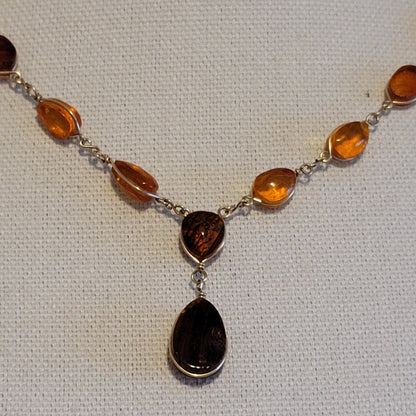 Wire Wrapped Amber Necklace