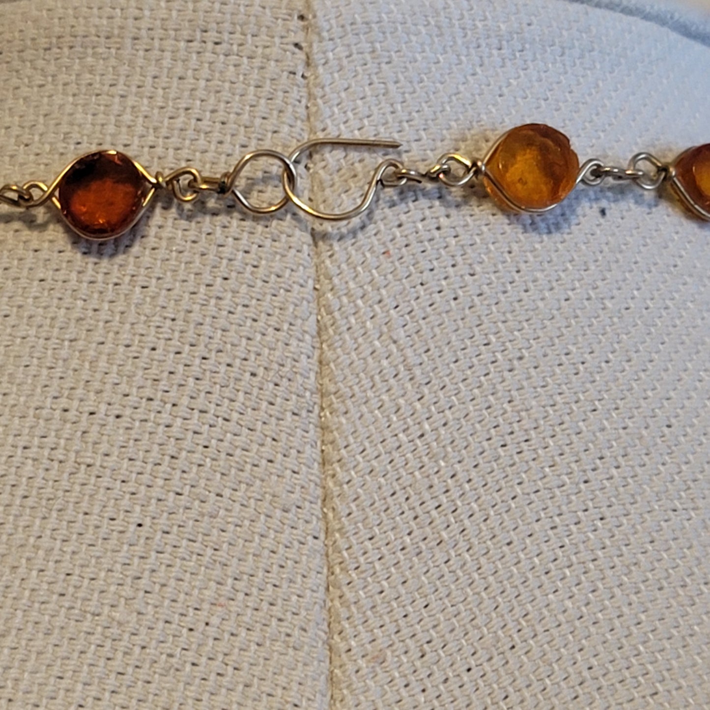 Wire Wrapped Amber Necklace