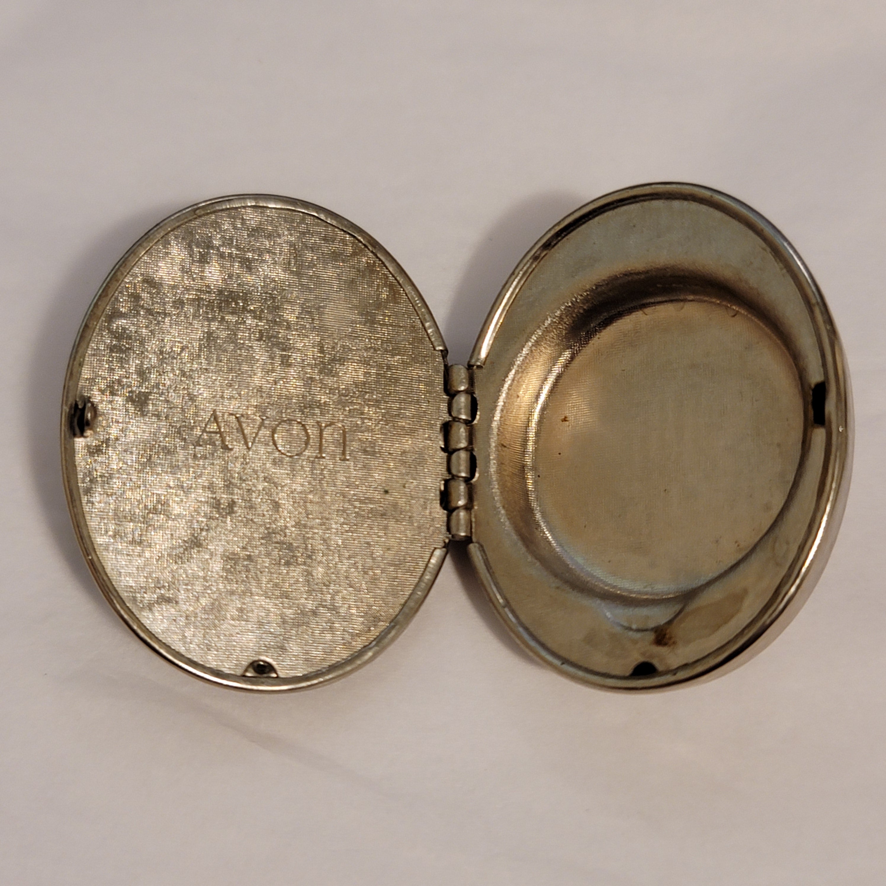 Vintage Silver Tone Perfume Locket Brooch