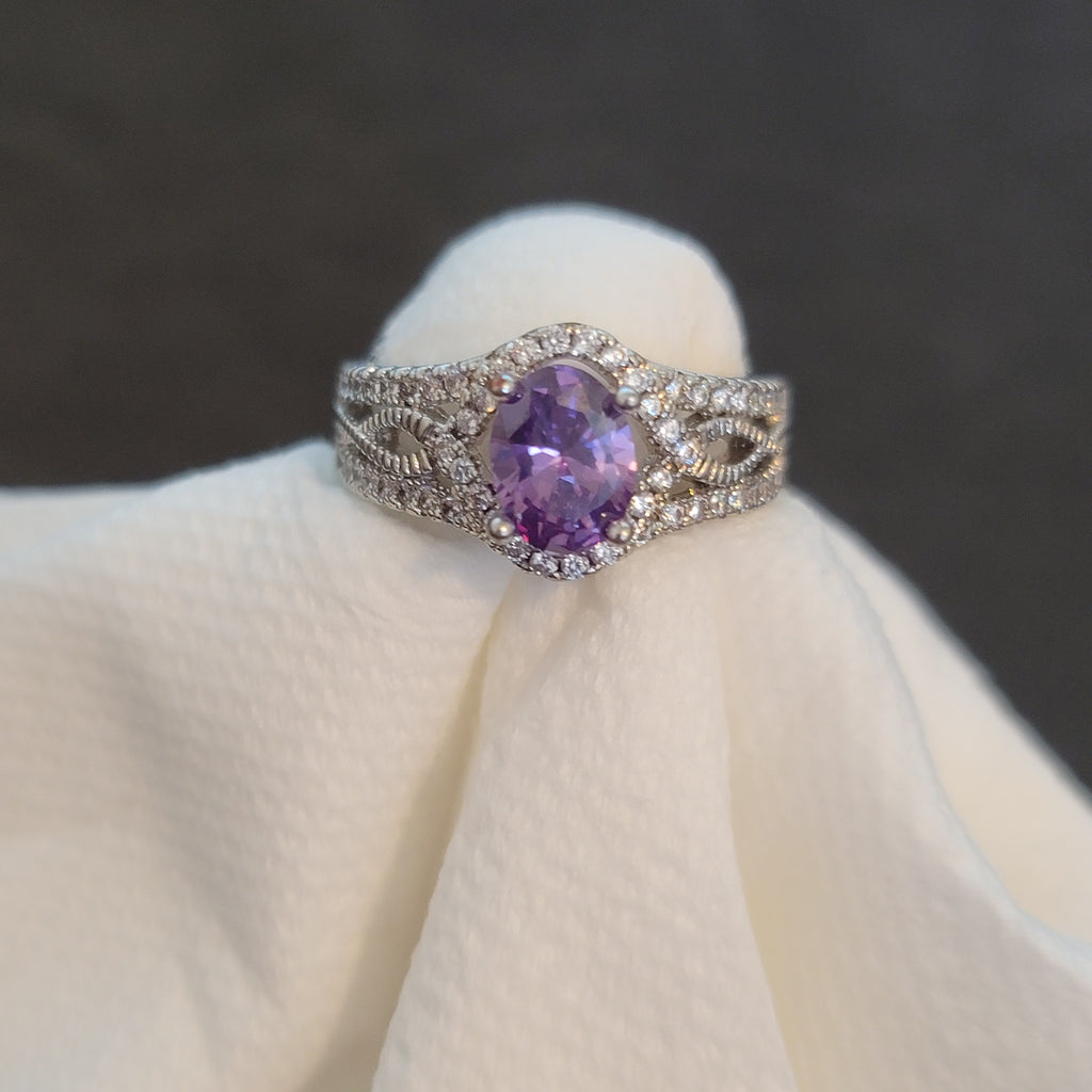 Silver Tone Cocktail Ring