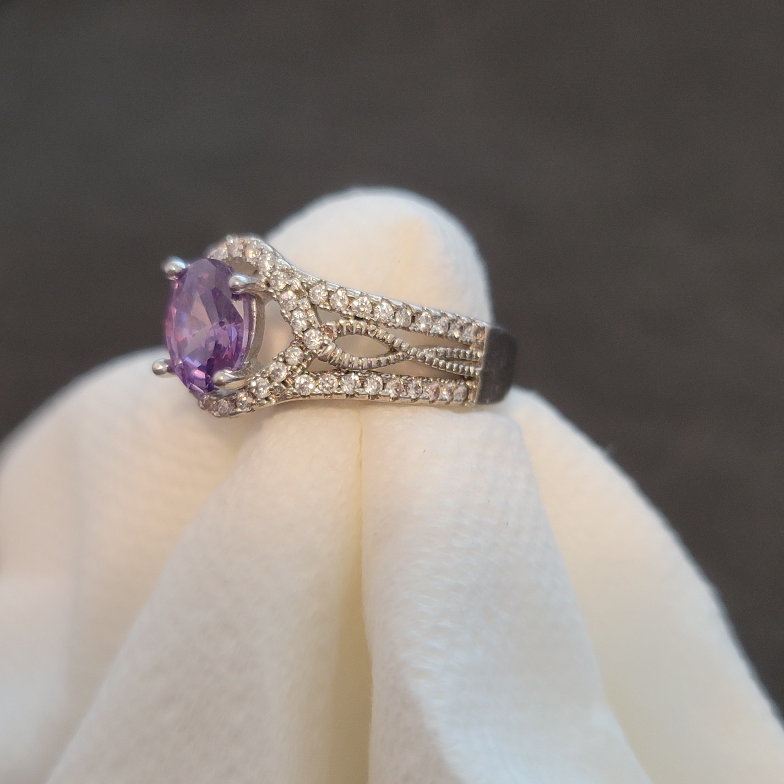 Silver Tone Cocktail Ring