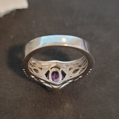 Silver Tone Cocktail Ring
