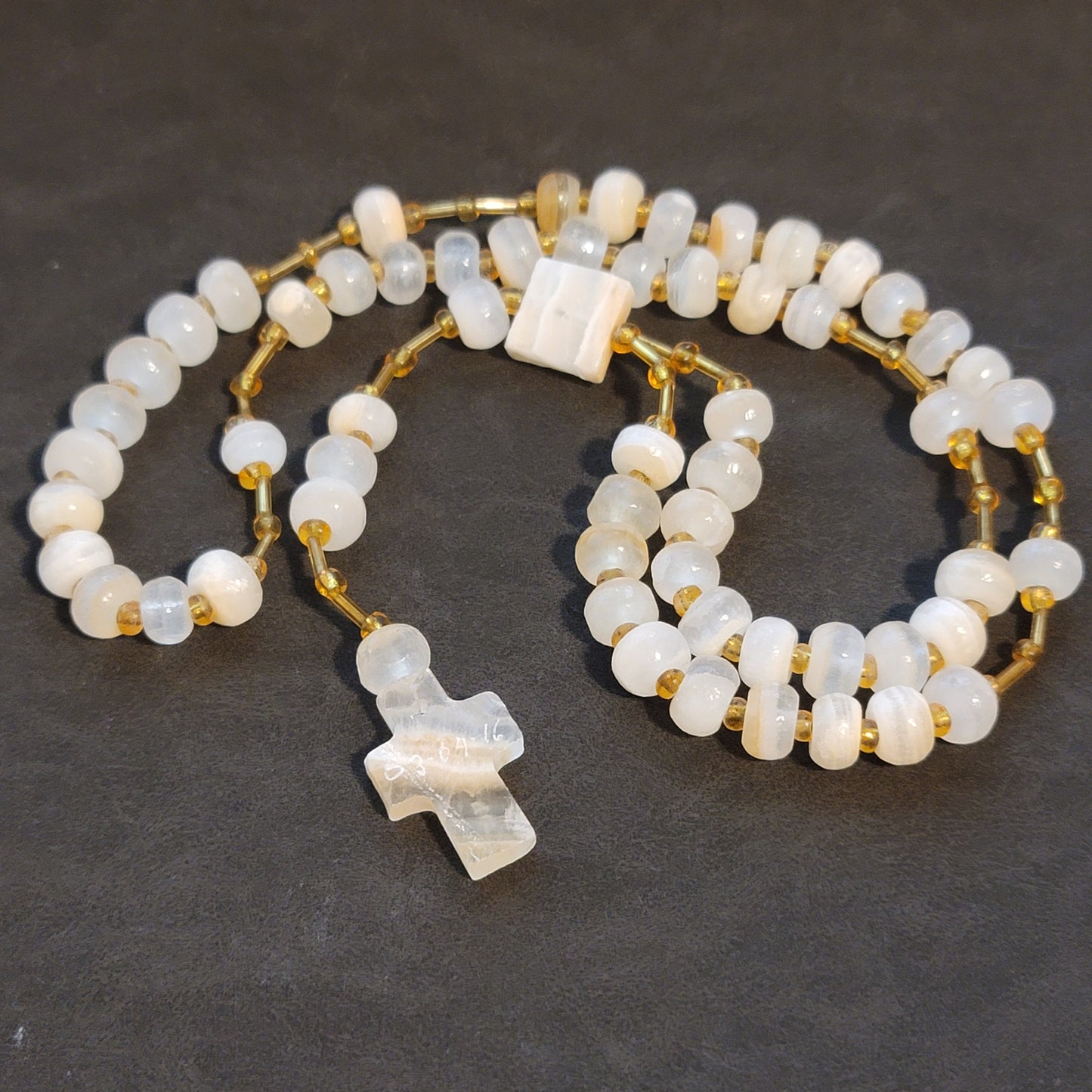 Glass Bead Prayer Necklace Novenario