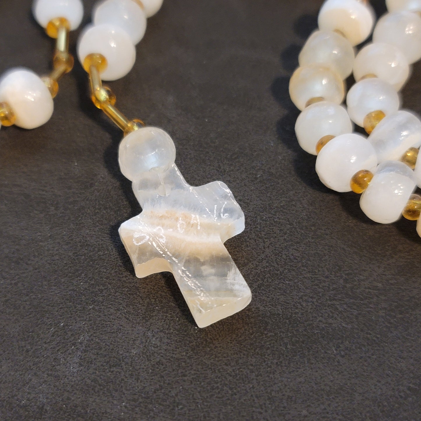 Glass Bead Prayer Necklace Novenario