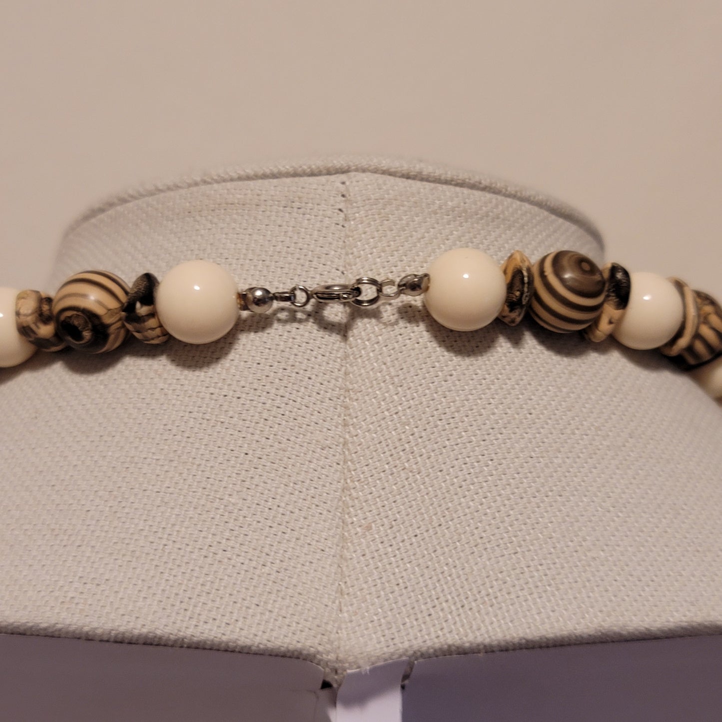 Faux Wood Bead Necklace