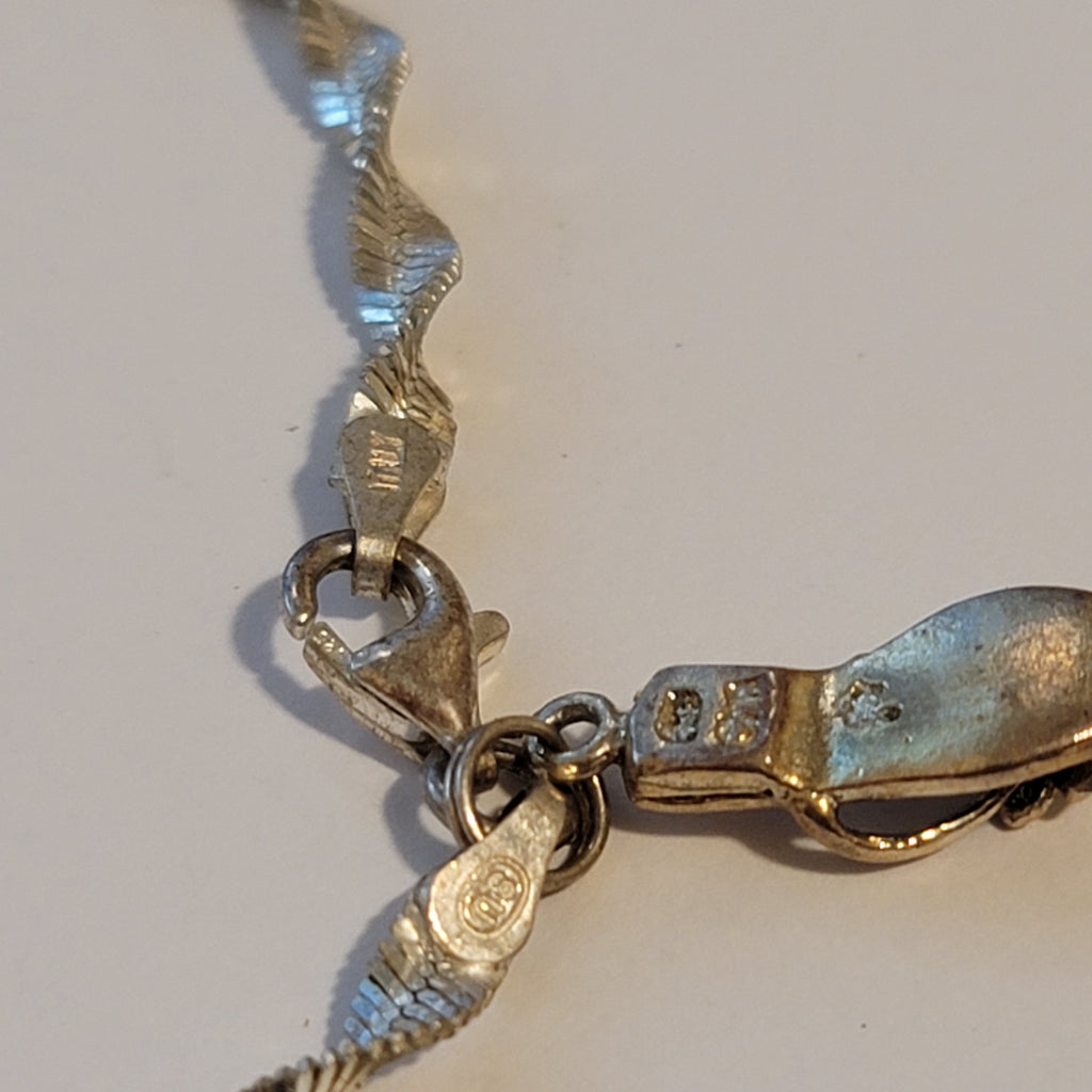 Twisted Herringbone Sterling Silver Chancla Bracelet