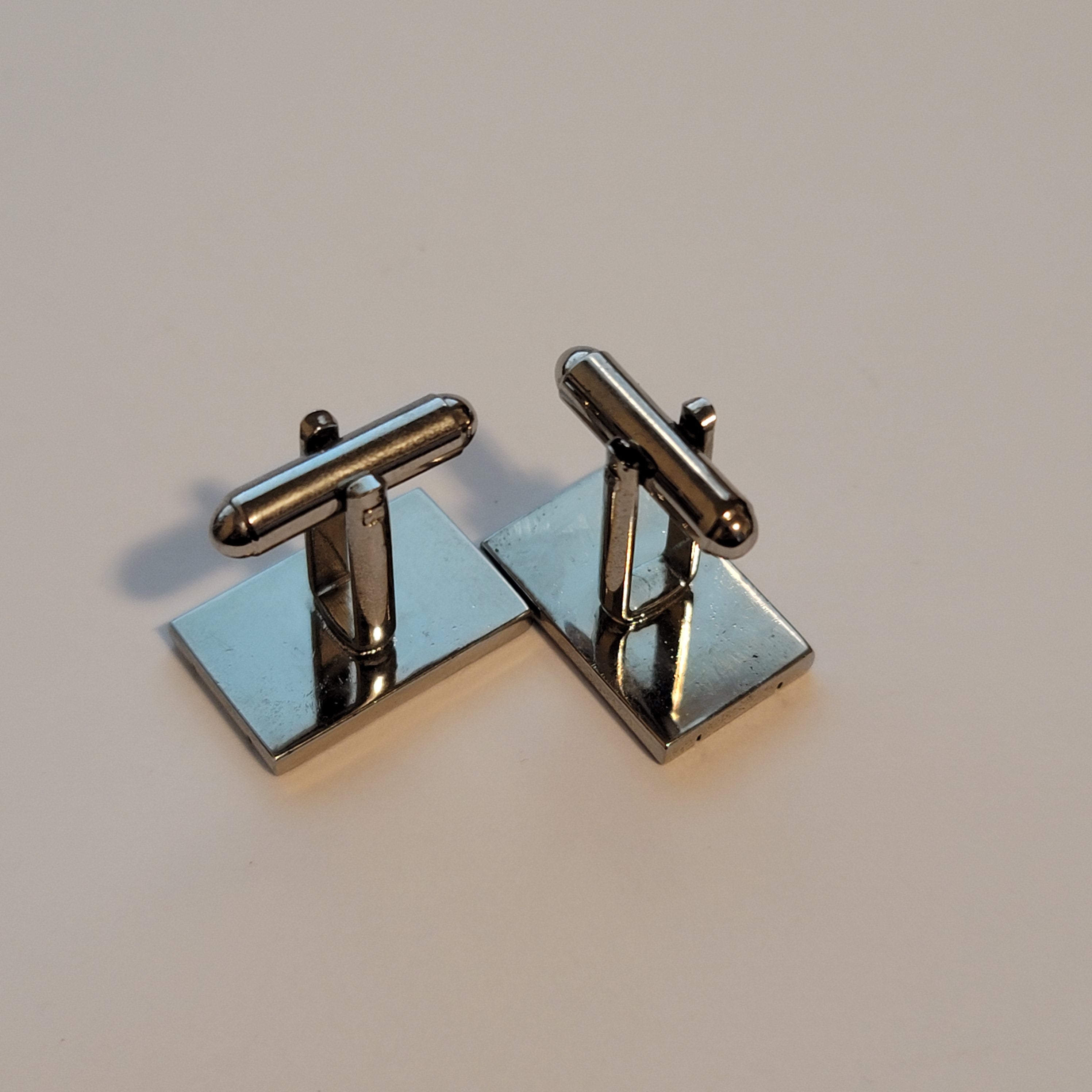 Silver Tone Rectangular Cufflinks