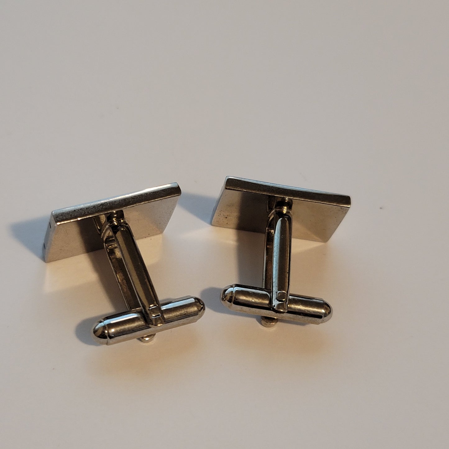 Silver Tone Rectangular Cufflinks