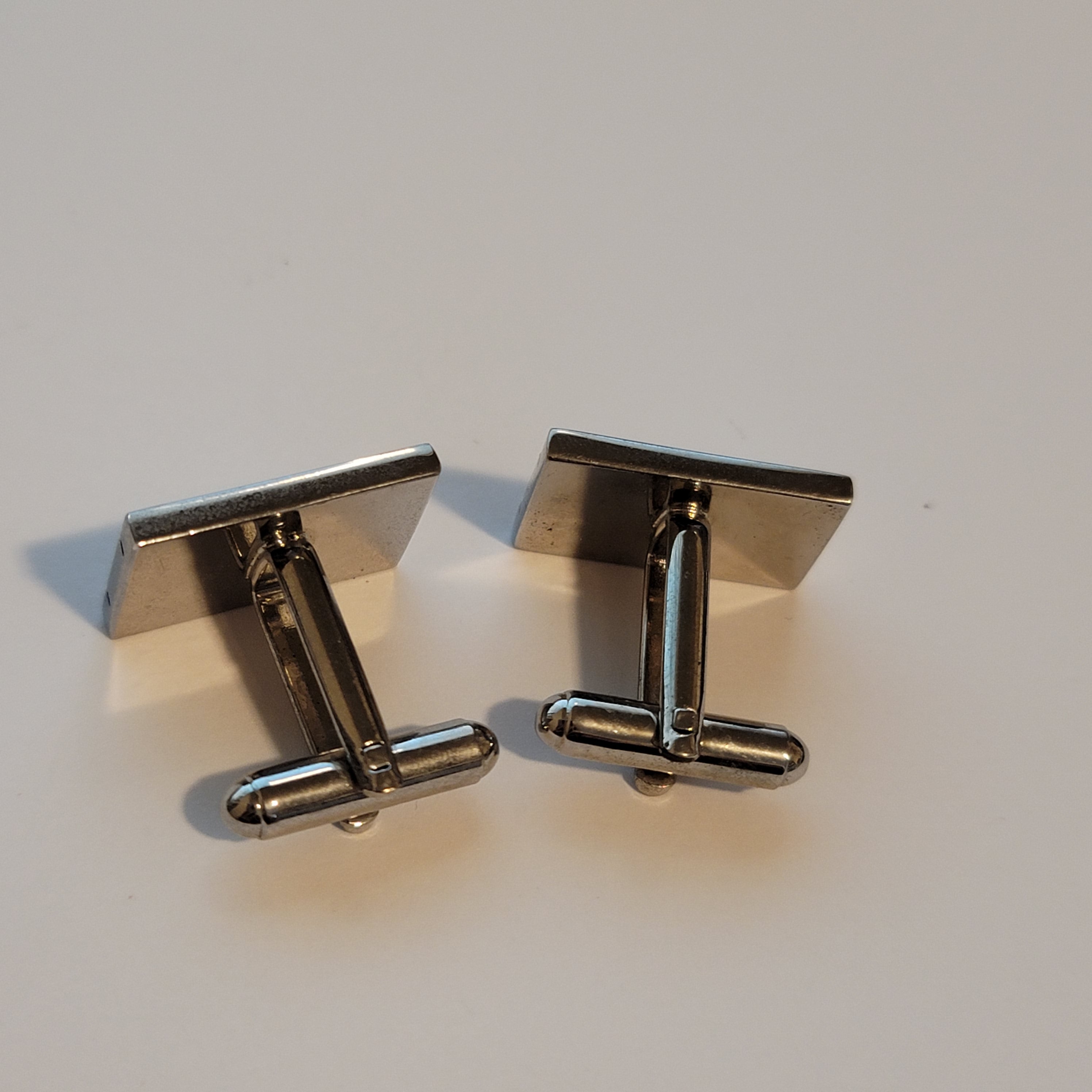Silver Tone Rectangular Cufflinks
