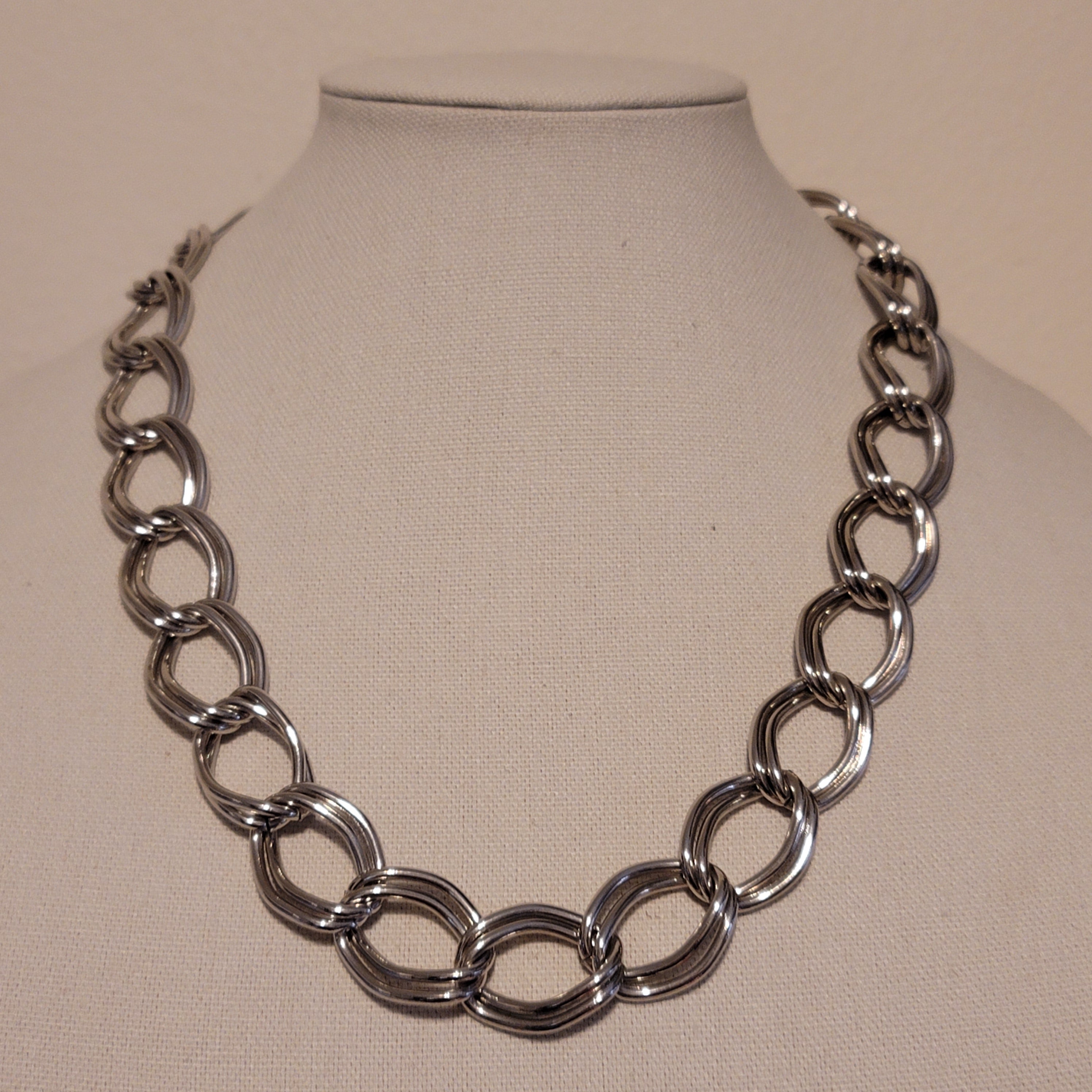 Vintage Silver Tone Chain Necklace