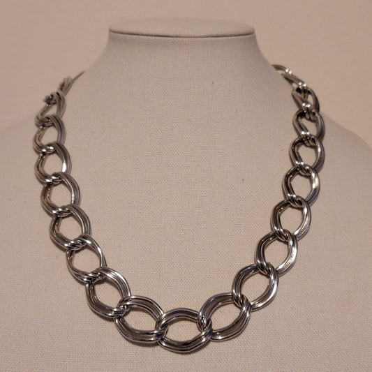 Vintage Silver Tone Chain Necklace