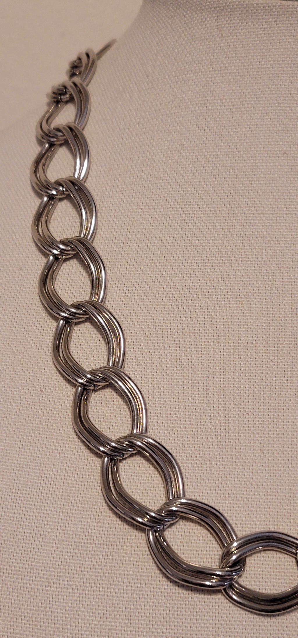 Vintage Silver Tone Chain Necklace