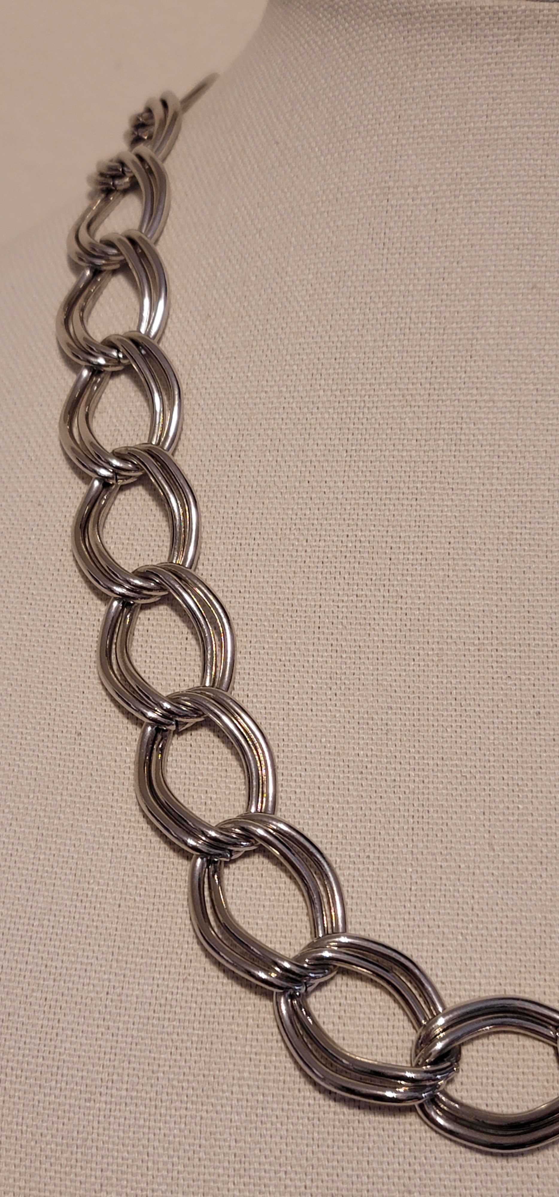 Vintage Silver Tone Chain Necklace