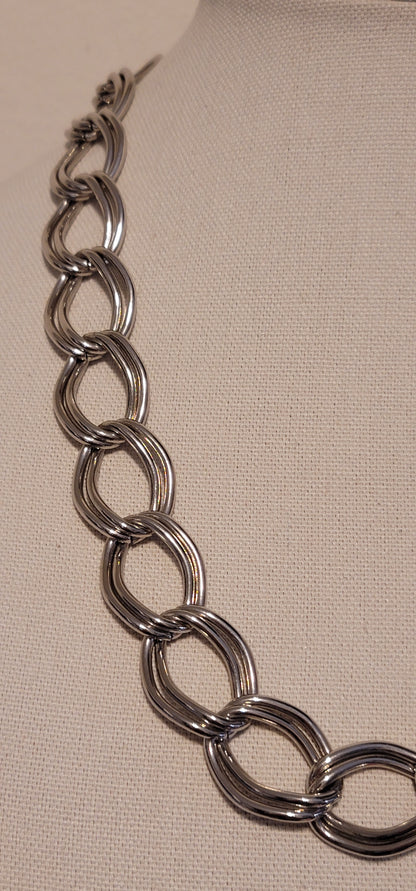 Vintage Silver Tone Chain Necklace