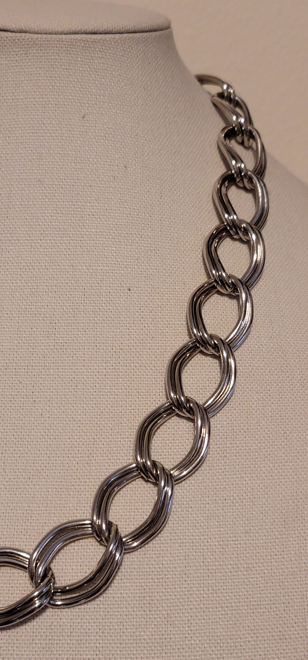 Vintage Silver Tone Chain Necklace