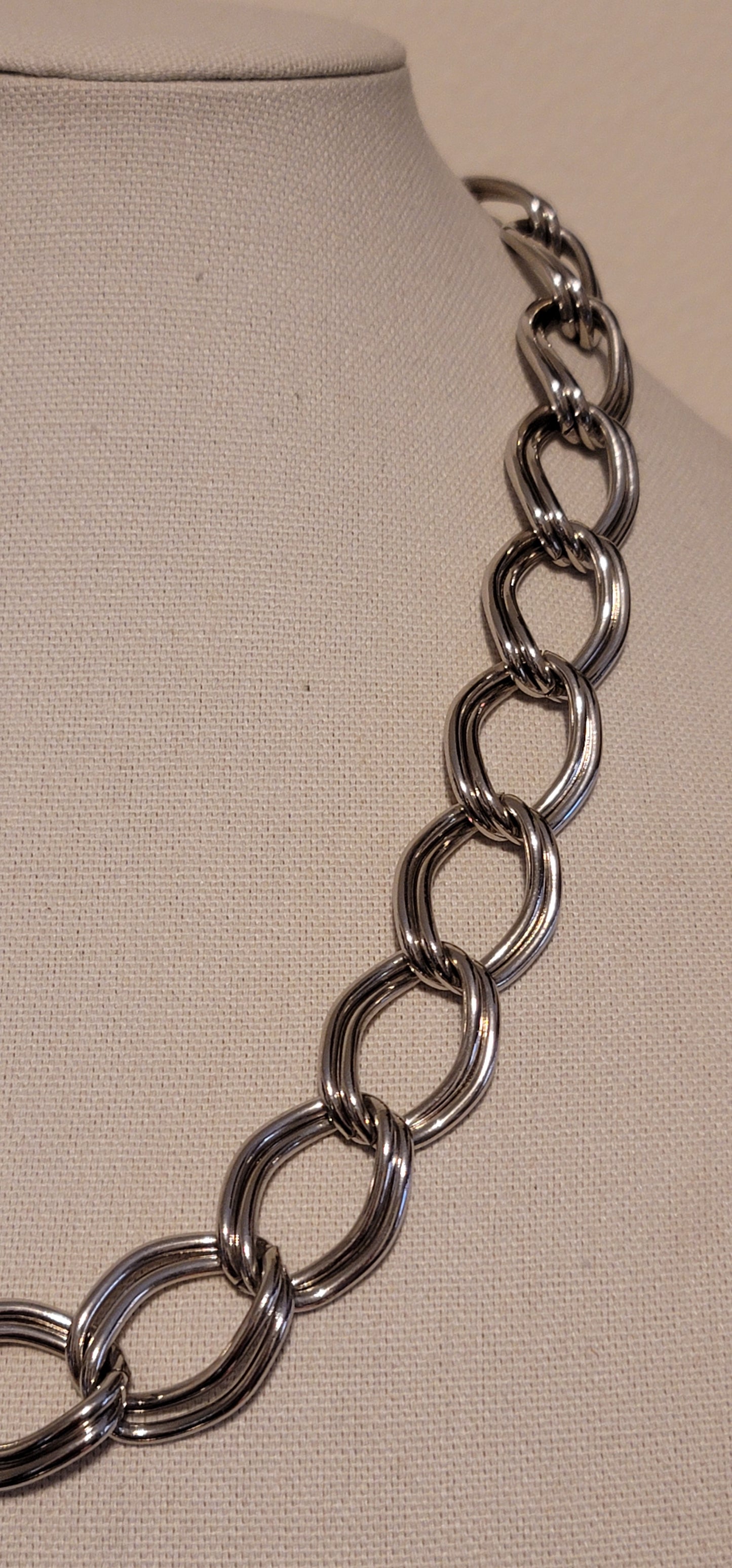 Vintage Silver Tone Chain Necklace