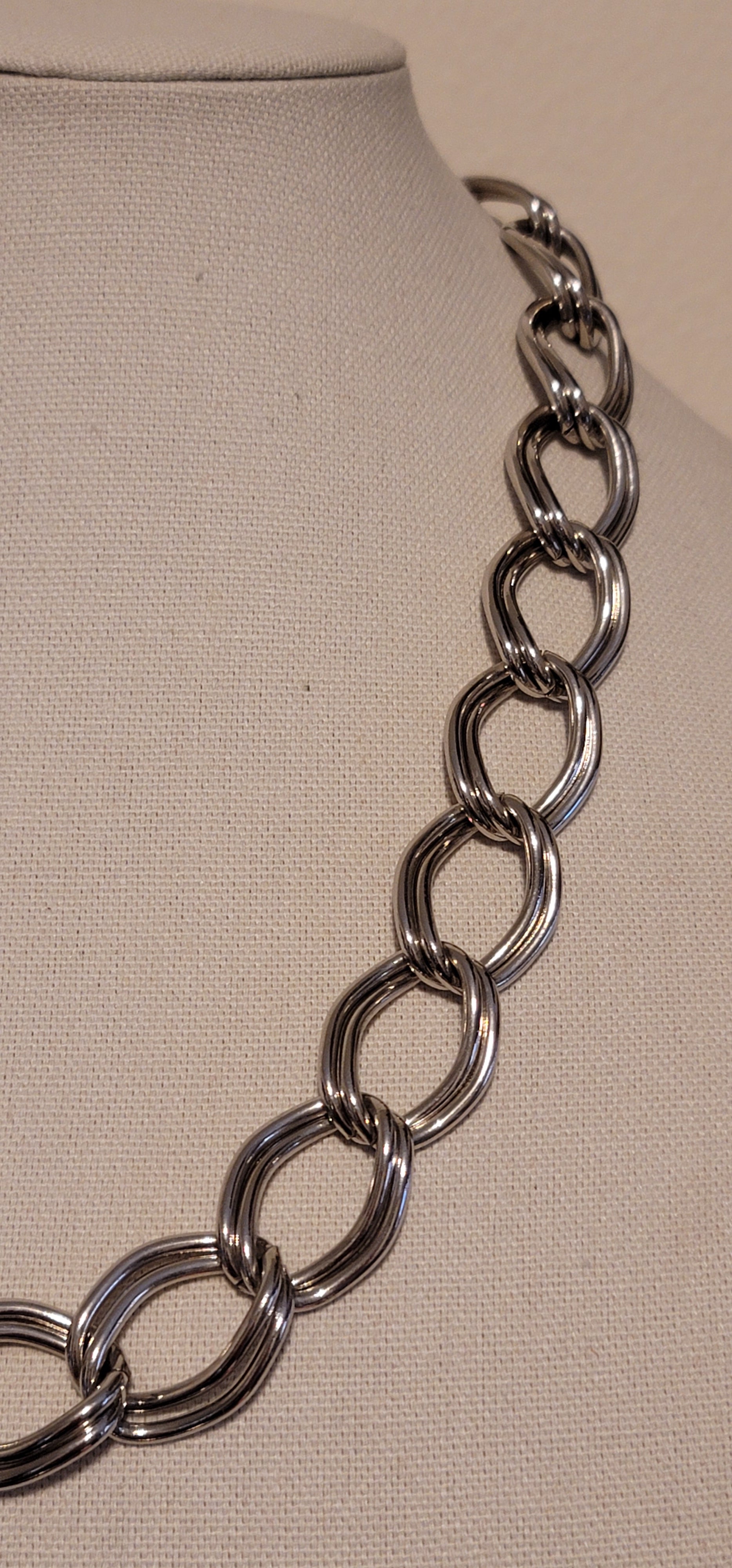 Vintage Silver Tone Chain Necklace