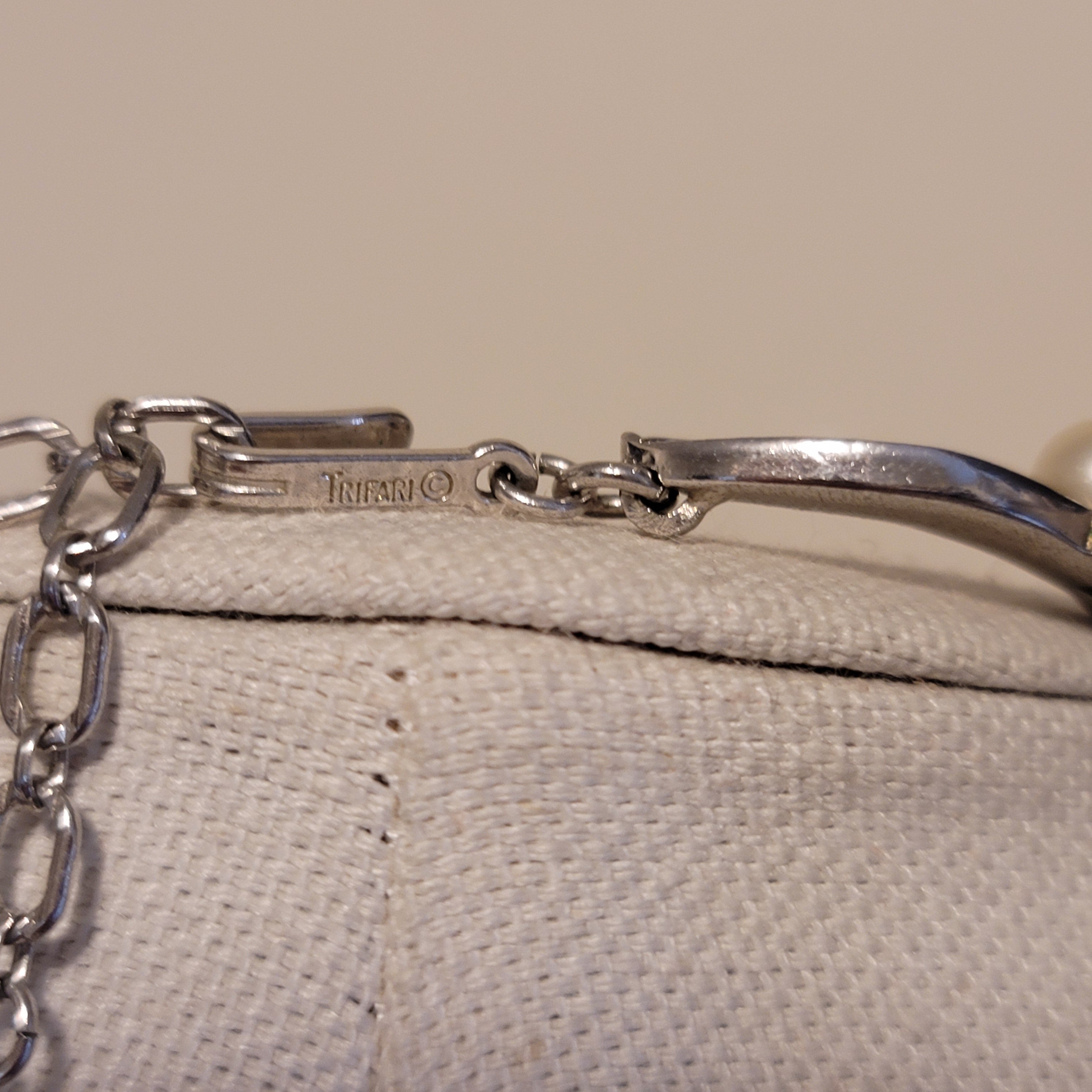 Vintage Trifari Silver Tone Choker Necklace