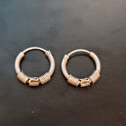 Small Silver Tone Hoop Earrings