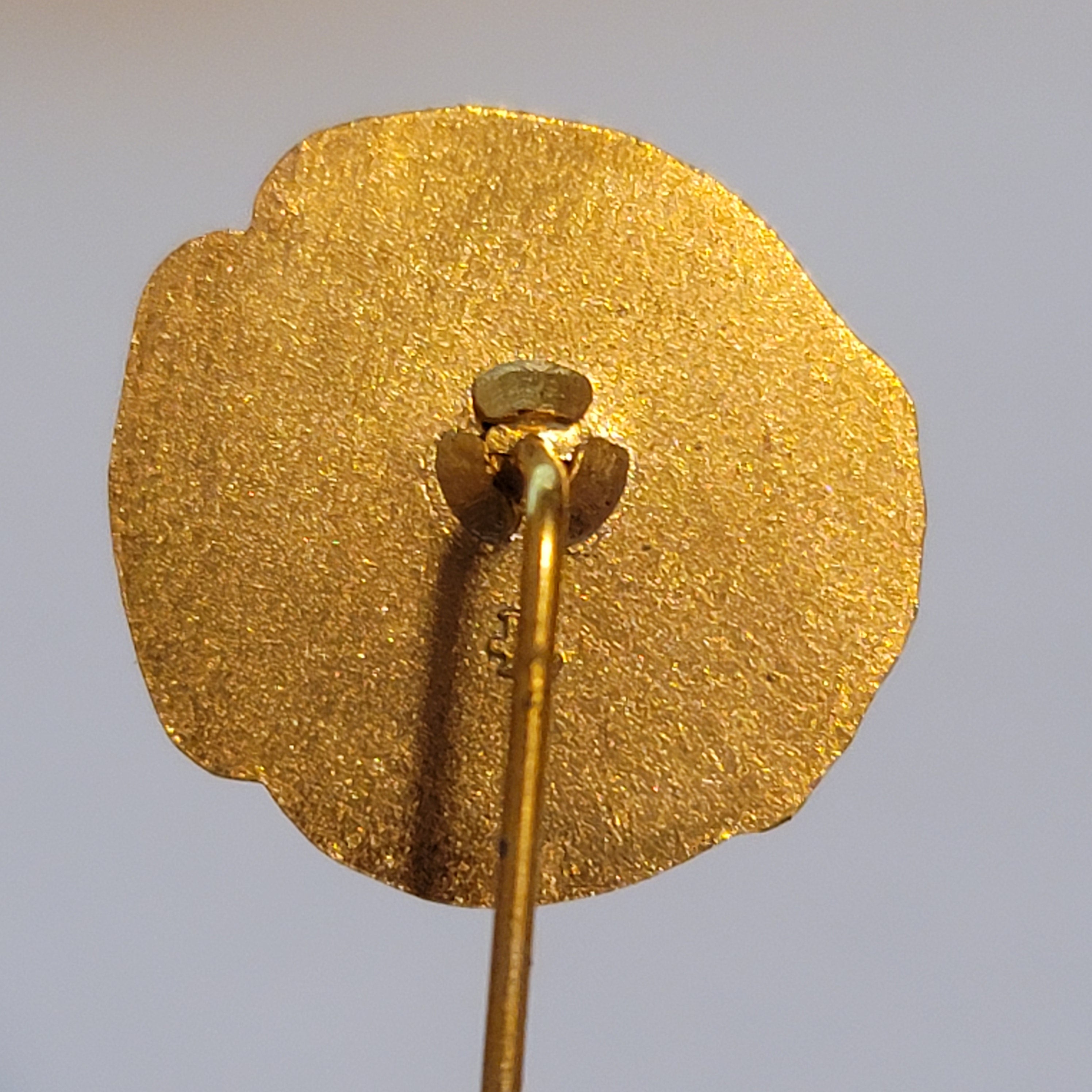 Red Enamel Flower Stick Pin