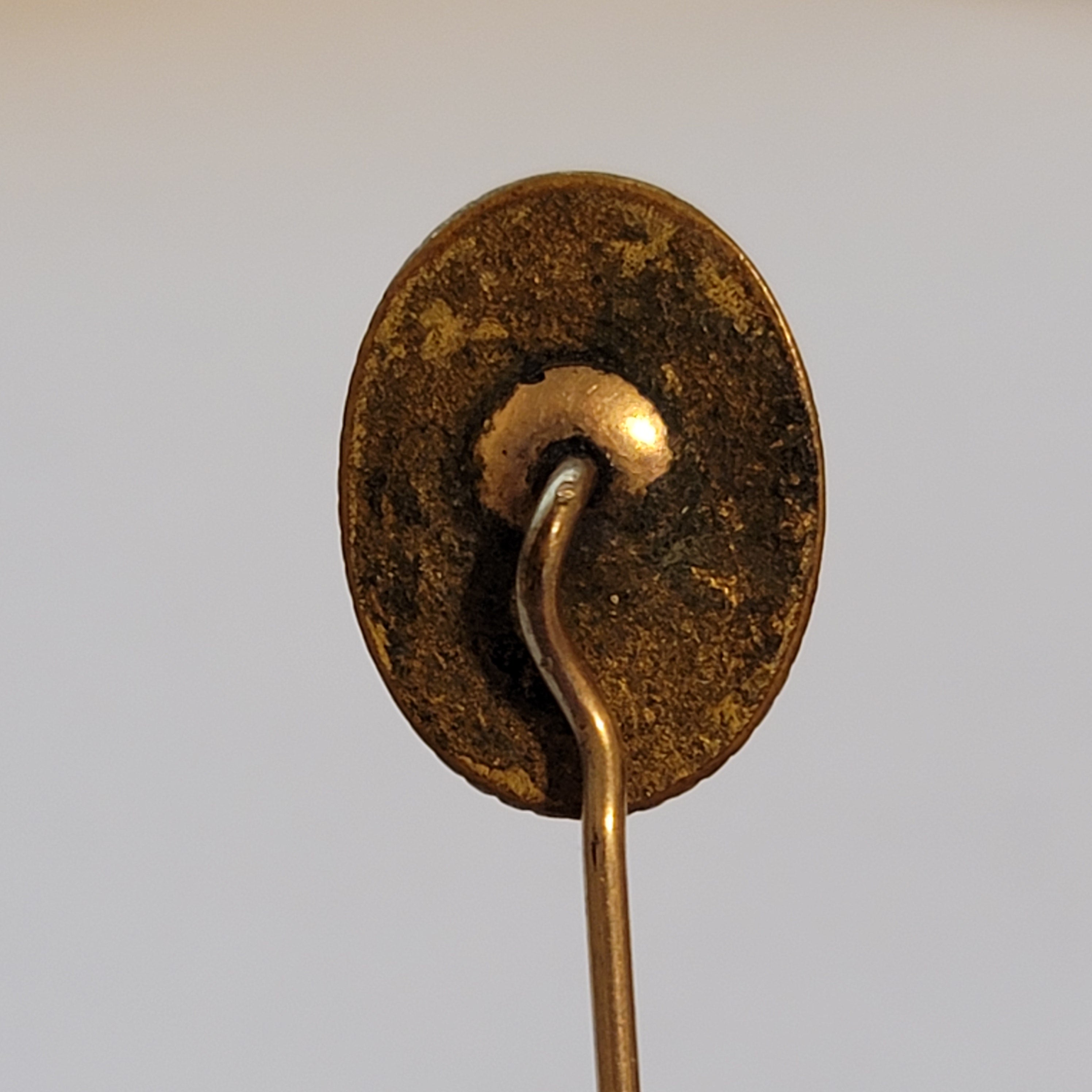 Vintage Gold Tone Monogram Stick Pin