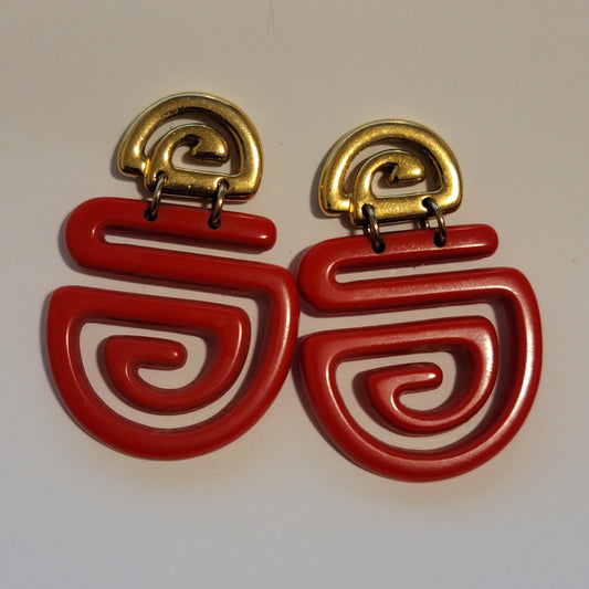 Red & Gold Earrings