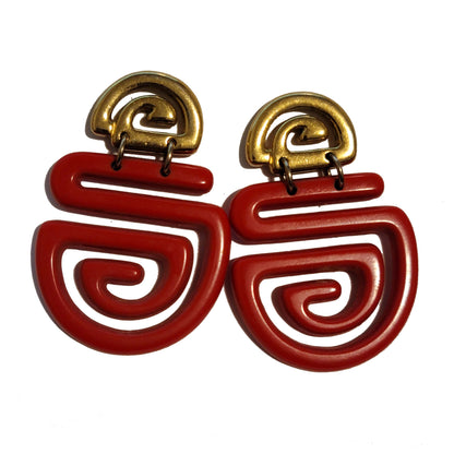 Red & Gold Earrings