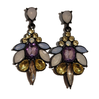 Multi-Colored Rhinestone Earrings