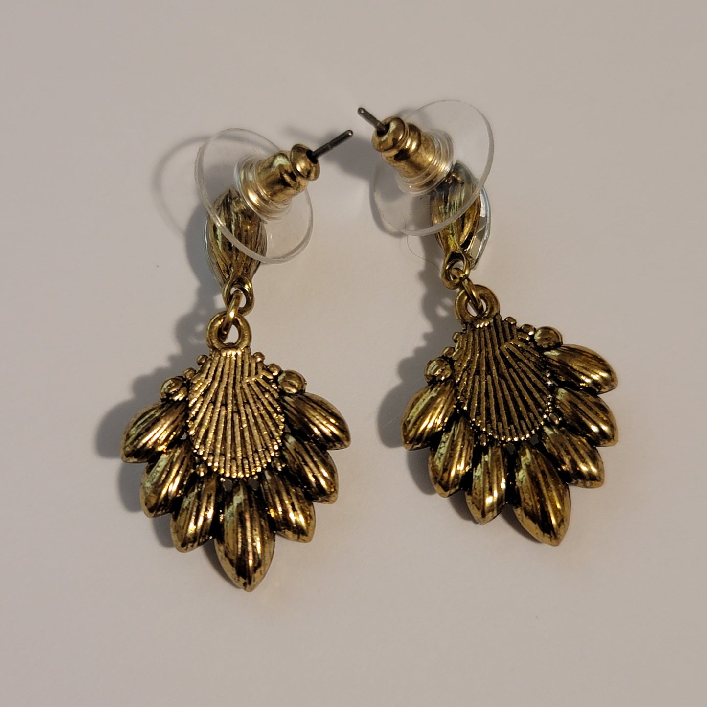 Gold Tone Rhinestone Earrings