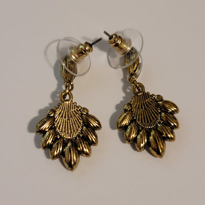 Gold Tone Rhinestone Earrings