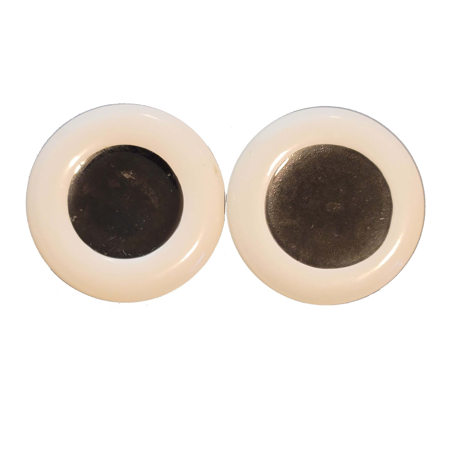 White & Black Round Earrings