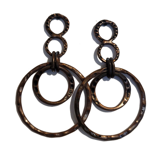 Copper Color Hoop Earrings