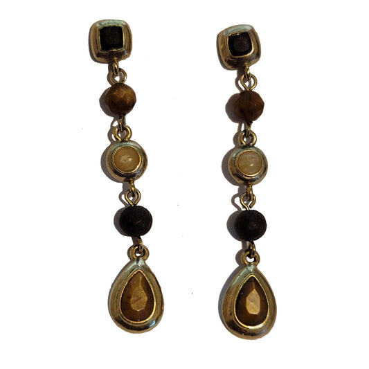 Gold Tone Dangle Earrings