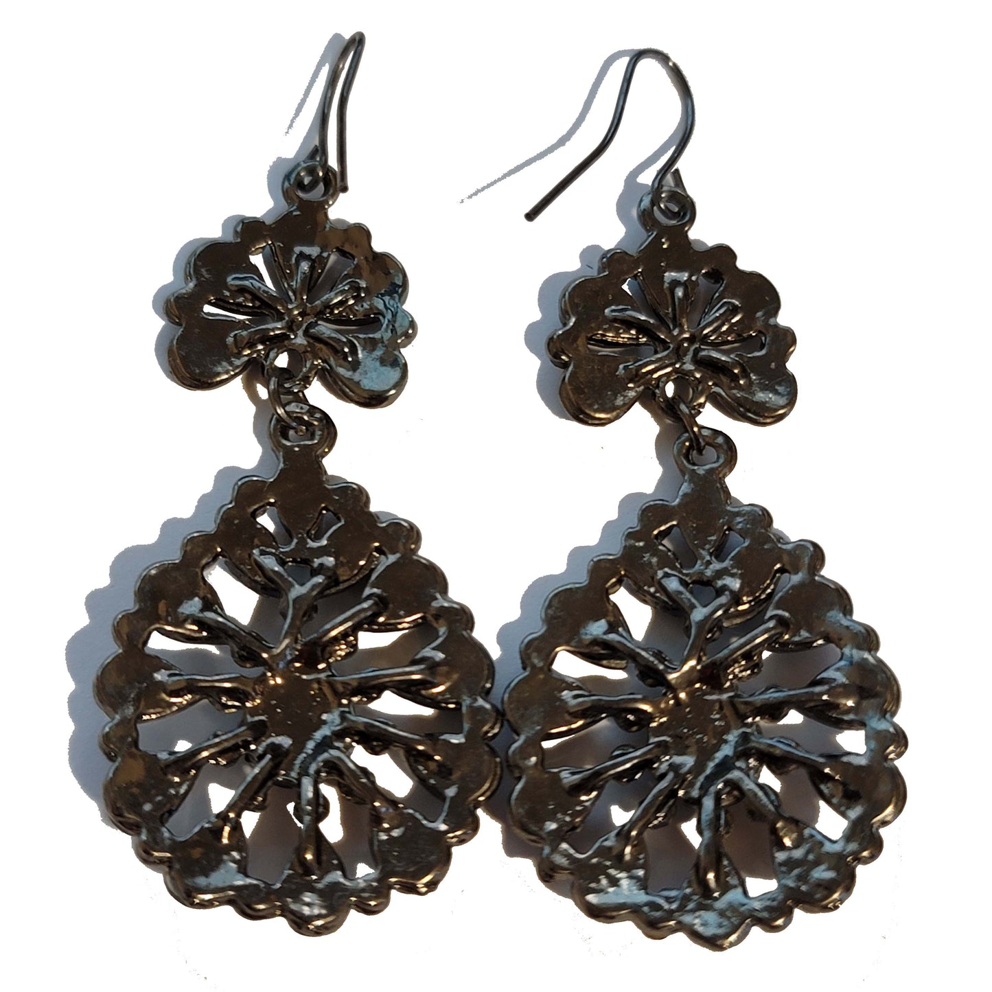 Blue Rhinestone Earrings