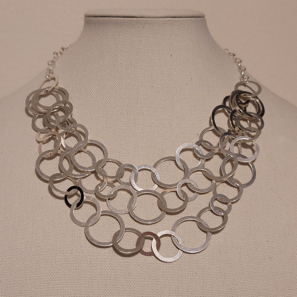 Sterling Silver Three Strand Necklace