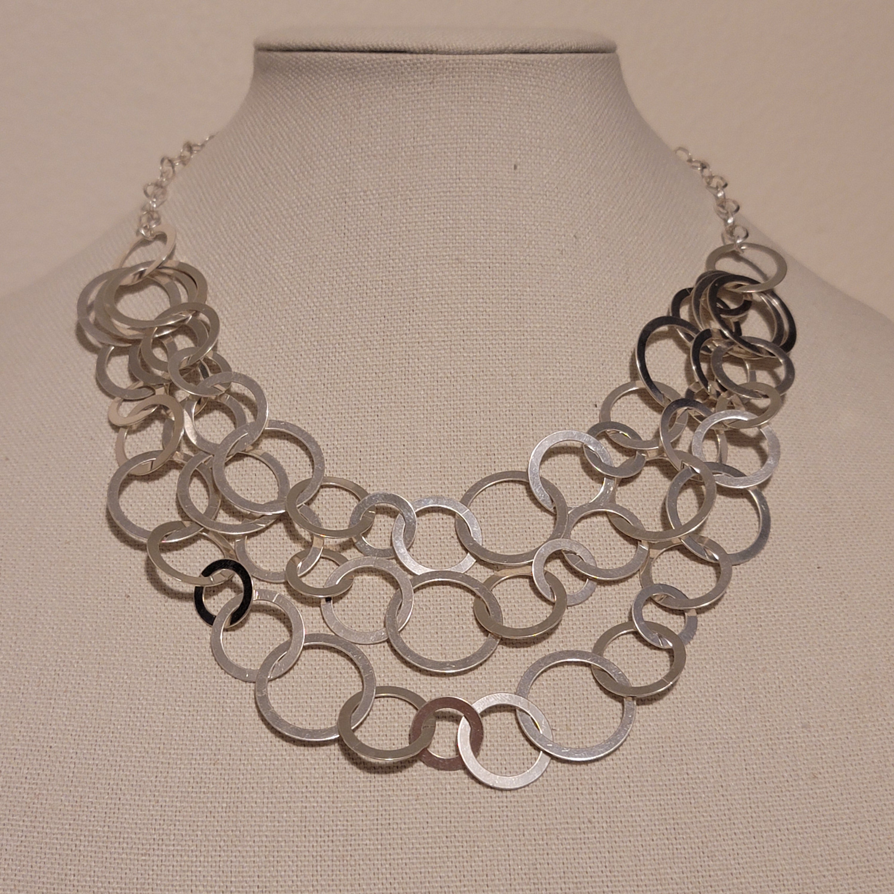 Sterling Silver Three Strand Necklace
