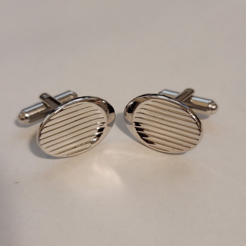 Vintage EMJ (Emmons) Silver Tone Cufflinks