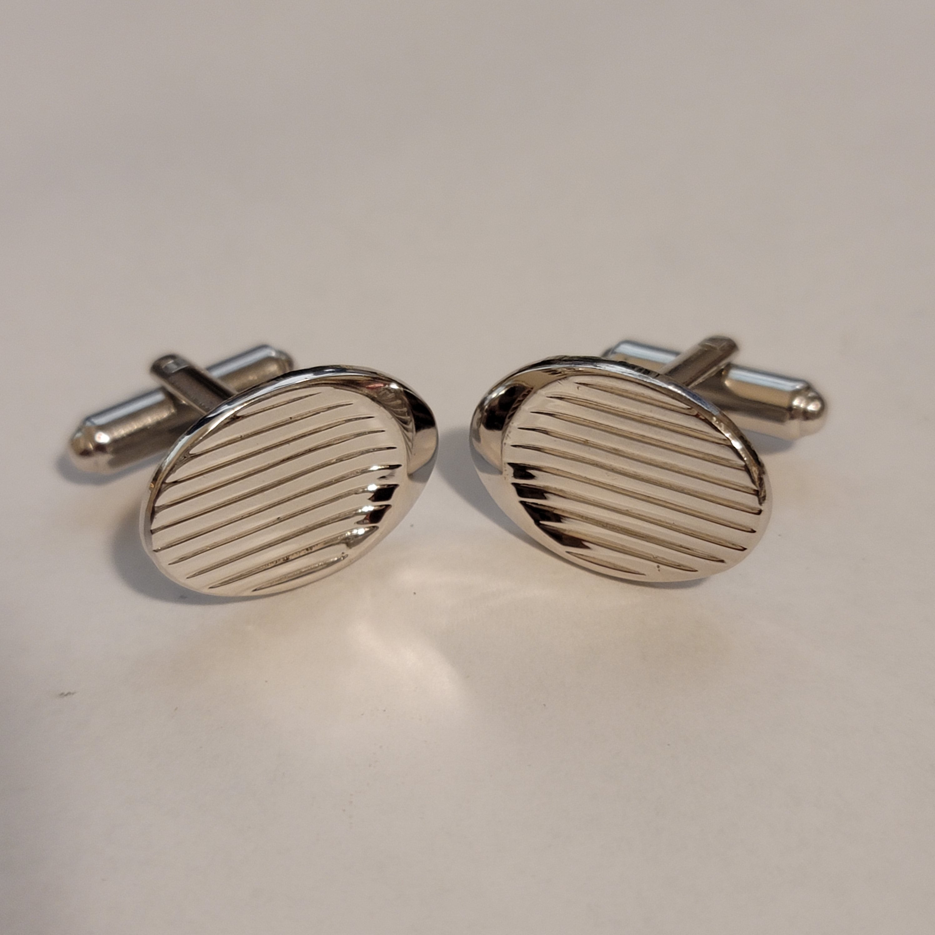 Vintage EMJ (Emmons) Silver Tone Cufflinks