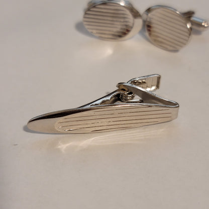 Vintage EMJ (Emmons) Silver Tone Cufflinks